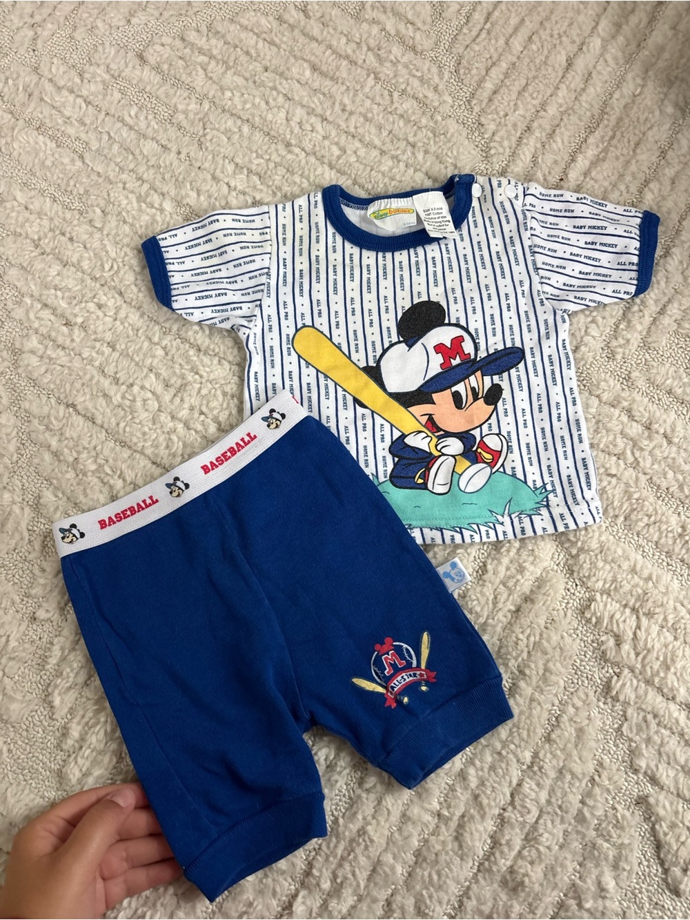 Mickey Mouse Baby Baseball Tee & Shorts Set